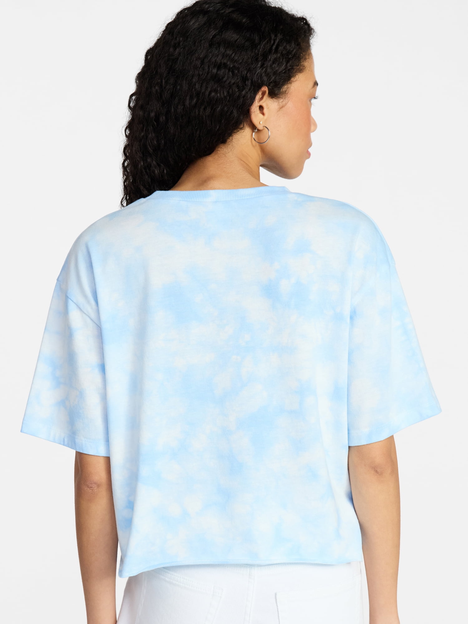No Boundaries Boxy Cropped Graphic Tee, Women's XXS-XXL