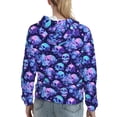 thumbnail image 7 of Kdxio crystal Skull flower star Print Womens Oversized Hoodies Sweatshirts Hooded Pullover Tops Sweaters Casual-XX-Large, 7 of 7