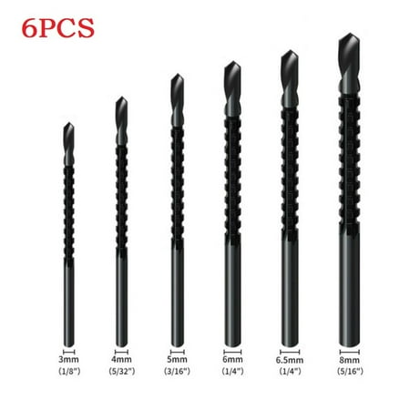 

BAMILL 6PCS HSS Electric Drill Bit Serrated Grooving Spiral Hole Saw Wood drilling Tool