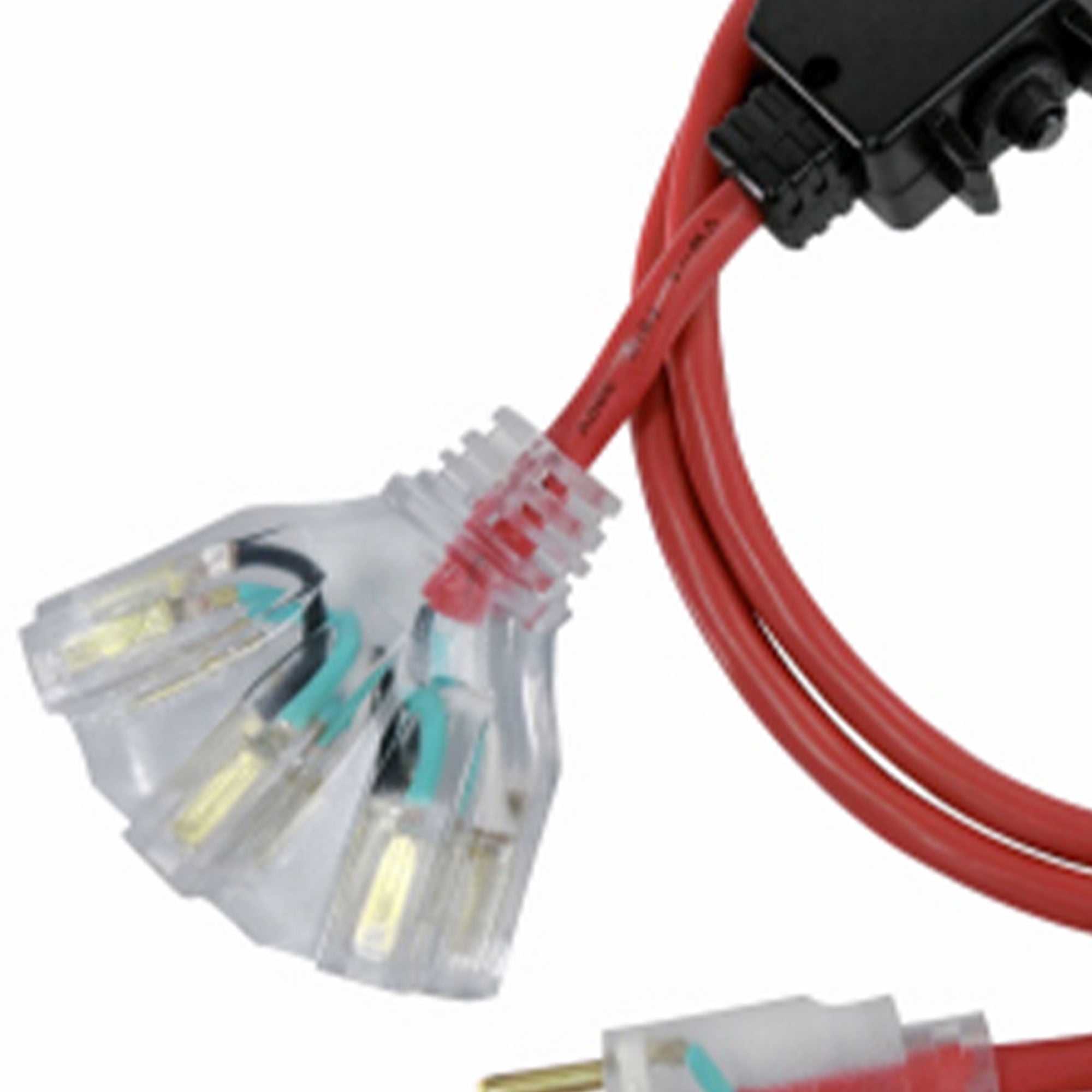 Master Electrician 50 Feet Extension Cord with Fan Tap and Circuit Breaker