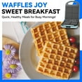thumbnail image 5 of Mailand 4-Slice Belgian Waffle Maker, Square Waffle Iron, Classic Waffle Wafflera with Non Stick Coating, 1000W, Aqua, 5 of 7