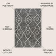 thumbnail image 4 of JONATHAN Y SANTA MONICA 5 x 8 Area Rug, Carwa Tribal Diamond Trellis - Black/Ivory, SMB128E-5, 4 of 10