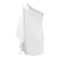 thumbnail image 2 of Women Casual Inclined Shoulder Cape Mini Dress Soild Loose Party Dress Dresses for Women Swing Petite Maxi Dress T Shirt Dress for Women Knee Length Long for Women Casual Summer plus Size Maxi Dresses, 2 of 8