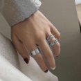 thumbnail image 4 of New Hollow Geometric Round Punk Ring Set, 4 of 4
