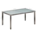 thumbnail image 2 of vidaXL 7 Piece Outdoor Dining Set with Cushions Poly Rattan Grey, 2 of 5