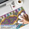thumbnail image 4 of Long Mouse Pads for Desk,Yellow Geometric Boho Pattern Desk Mats on Top Of Desks, Desk Mouse Pad Extra Large with 3mm Non-Slip Base and Stitched Edge for Gaming,Office,Work,Home 31.5"x15.7", 4 of 6