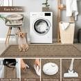 thumbnail image 6 of Nanan 4'x6' Scalloped Area rug Solid Minimalism Carpet, Washable Rug Non-Slip Low-Pile Indoor Mat for Living Room Bedroom Dining Room, Brown, 6 of 8
