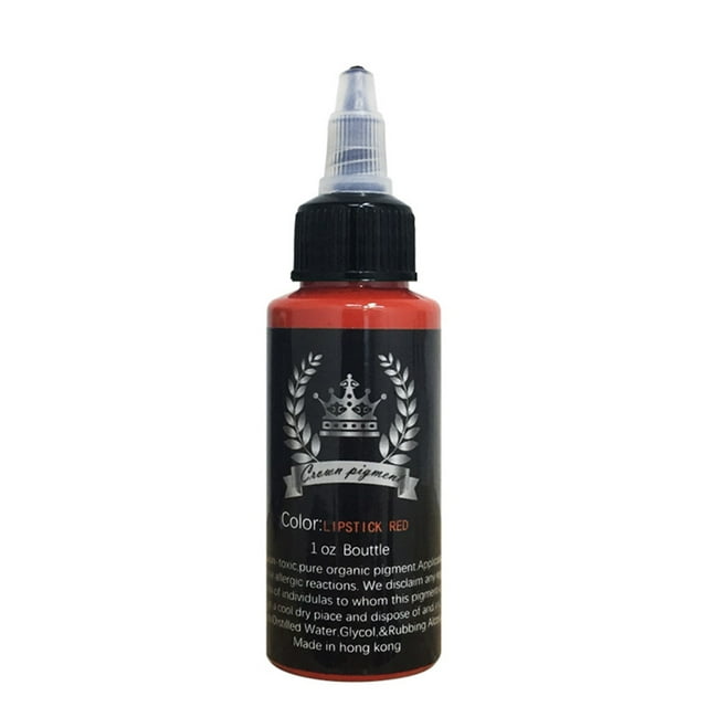 Pigment Professionnel 30ml - Rouge à Lèvres Rouge, Formule d'Extrait de Toner Botanique, Couleur Longue Durée et Résistante à la Décoloration, Stérilisation par Radiation pour la Sécurité, Doux pour la Peau et Non Irritant, Facile à Appliquer