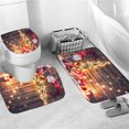 thumbnail image 4 of Worallymy cortina de ducha con temática navideña alfombrilla de baño alfombrilla impresión antideslizante cortina para bañera decoración navideña 3 unids/set Worallymy JD735806981, 4 of 7