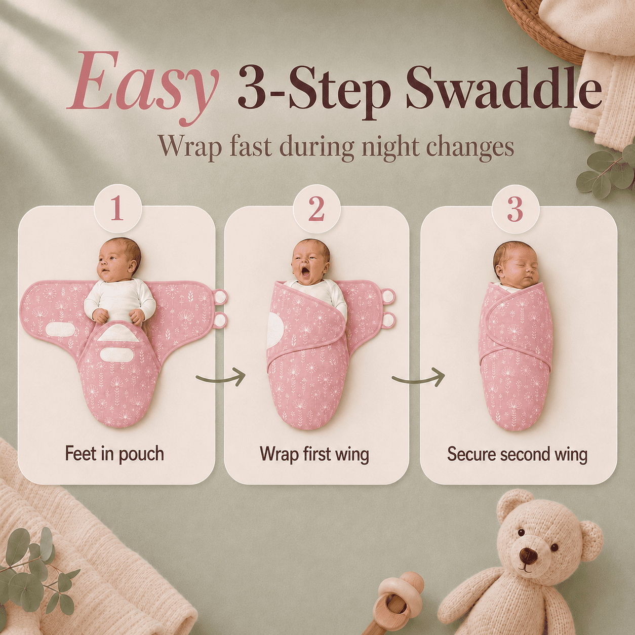 Bublo Baby Swaddles for Newborns 0–3 Months, Organic Cotton Baby Swaddle Blanket, Infant Swaddle Sack, Baby Swaddles 0–3 Months, Newborn Sleep Sacks, Baby Blanket Sleep Sack for Baby Boys & Girls