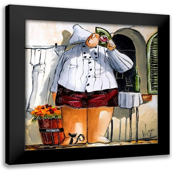West, Ronald 12x12 Black Modern Framed Museum Art Print Titled - The Chef