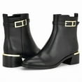 thumbnail image 3 of Calvin Klein Women's Jallis Block Heel Dress Booties - Black Suede, 3 of 4