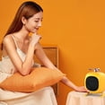 thumbnail image 3 of Mini Helicopter Design Desktop Small Sun Heater Energy Saving Personal Warm Fan for Home Office, Space Heater, 500W, 3 of 9