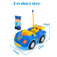 thumbnail image 5 of FRESHE Cartoon Remote Control Car, Rc Car with LED Lights & Music, Cars Toys for Ages 2-4,（Blue）, 5 of 6