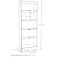 thumbnail image 2 of CorLiving Hawthorn Engineered Wood 5-Tier Adult Standard Bookcase with 4 Adjustable Shelves, Black, 2 of 7