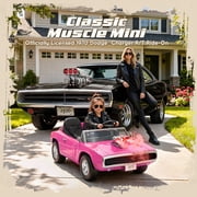 iYofe 24V 2 Seater Licensed 1970 Dodge Charger R/T Powered Ride-On Car with Remote Control & Safety Belt, Pink
