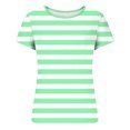 thumbnail image 4 of Xuyuer Print Fitted Pencil Top - Women's Casual Unstructured Round Neck Short Sleeve Shirt Matching Set for Office Chic Ensembles, Dinner Date Nights & Modern Separates Wardrobe Styling, 4 of 5