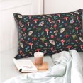 thumbnail image 4 of Salouo Forest Flora and Insects Pattern Pillow Cases,1PC Pillow Covers with Envelope Closure Decorative Pillow Case for Bed Couch,Pillows Not Included-20"x30", 4 of 6
