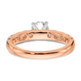 thumbnail image 5 of 14K Rose Gold Ring Band Engagement Semi Mount Diamond, Lab Grown Round White, Size 9, 5 of 7