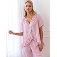 thumbnail image 2 of Conjunto de pijama COZYPOIN ropa de cama para maternidad de algodón a cuadros vichy, 2 of 7