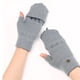 thumbnail image 4 of Guantes de invierno para mujer, 2 guantes sin dedos convertibles de punto cálidos para mujer, regalos con gorro protector para manoplas, 4 of 5