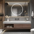 thumbnail image 2 of Bathroom Cabinet Smart Mirror Cabinet Slate Ceramic Integrated Washbasin Bathroom Vanity Cabinet with Sink Bathroom Furniture My Lux Decor Round, 2 of 13