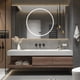 thumbnail image 2 of Bathroom Cabinet Smart Mirror Cabinet Slate Ceramic Integrated Washbasin Bathroom Vanity Cabinet with Sink Bathroom Furniture My Lux Decor Round, 2 of 13