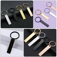 thumbnail image 4 of ifundom Black Stainless Steel Key Chains, Set of 5 Blank Keyrings for Custom Decoration and Accessories, 4 of 6