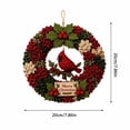 thumbnail image 2 of 3D Fabric Poke Wreath DIY Kit, Christmas Wreath DIY Kit for Adults, Fabric Poke Art Kits for Beginner(Cardinal), 2 of 3