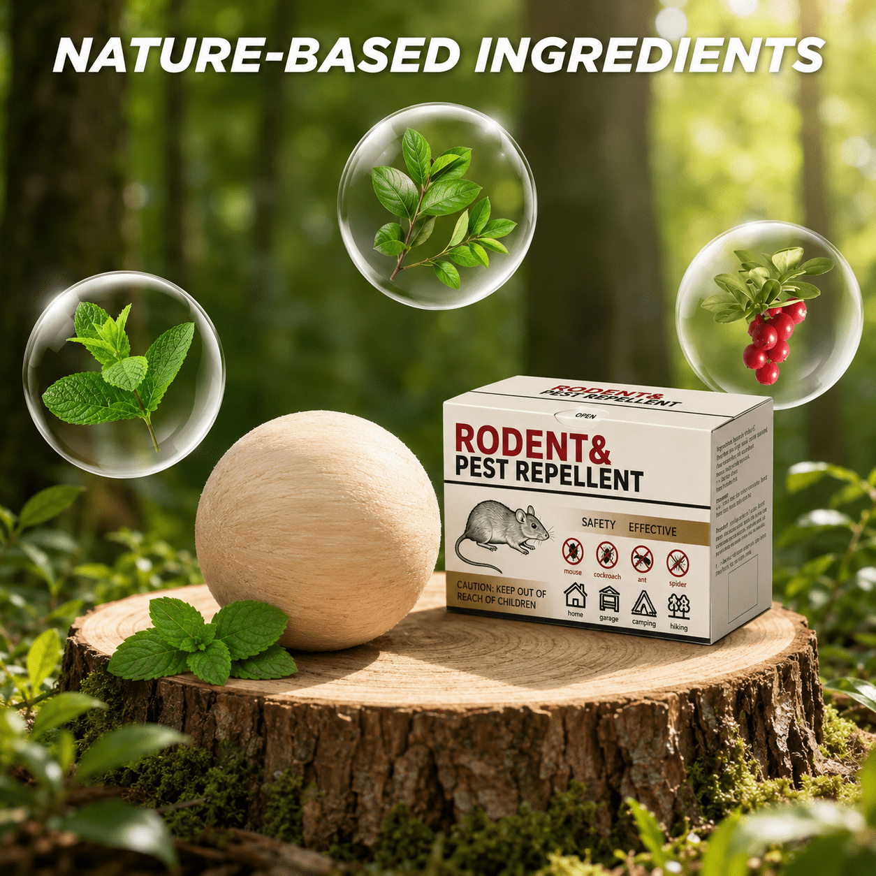 36BALLS RodentRepellent - MiceRepellent Indoor/Outdoor - Moth Balls forRodents, MouseRepellent Peppermint, Keep Mice Away, Peppermint to Repel Mice and Rats, RatRepellent for House