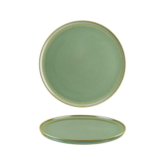 Sage dia.11" Round Green Vitrified Plate