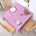 thumbnail image 2 of Square Tablecloth, Waterproof Polyester Table Cover, Wrinkle Resistant & Washable Fabric for Dining, Kitchen, Picnic, 52x52in(132x132cm), Liquid & Marble Print, 2 of 6