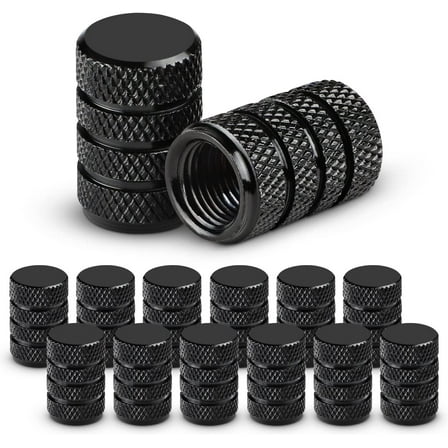 Car Tire Caps, 12PCS Valve Stem Caps-Black, Universal Tire Valve Stem Caps for Cars, SUVs, Bike and Bicycle, Trucks, Motorcycles …