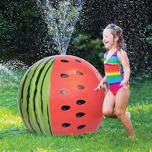 JOYIN Méga Melon Boule Jumbo Sprinkler, 35,5" Pastèque Gonflable Sprinkler Jouets pour les Enfants en Bas Âge