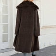 thumbnail image 7 of Women's Luxury Long Fluffy Faux Fur Coats, Lapel Shaggy Furry Winter Jackets Long Sleeve Fuzzy Warm Outerwear, 7 of 7
