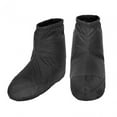 thumbnail image 2 of Winter Duck Down Booties Down Slippers Anti Slip Soft Insulated Warm Boots Duck Down Slipper Boots for Camping Snowboard Black Color L, 2 of 10