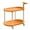 Orange_Free Size, variant on Gnmfd Rolling Side Table with Wheels, Portable End Table for Small Spaces, Cream Mobile Nightstand, Ideal for Living Room, Bedroom, Kitchen, 2-Tier Storage, Easy to Move with Silent Wheels