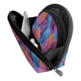 thumbnail image 4 of YFYANG 2 Piece Women's Portable Makeup Bags, Colorful Leaves Floral Patterns Clutch Travel Toilet Bags Cosmetic Organizer, 4 of 7