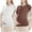 Brown, variant on 2pc Maternity Casual Blouse Solid Color Long Sleeve Crew Neck Shirts Comfy Pregnancy Dressy Tunic Tops Basic Clothes