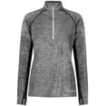 thumbnail image 3 of Holloway Sportswear M Womens Electrify Coolcore® 1/2 Zip Pullover Black Heather 222774, 3 of 5