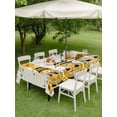 thumbnail image 4 of Outdoor Tablecloth with Umbrella Hole for Patio/Picnic/Party/Camping, Yellow Bees Gnomes Waterproof Table Cloth Rectangle Table Cover Washable, Spring Floral Branches Sunflower (54"x 80"), 4 of 8