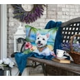 thumbnail image 4 of Westie Luau Throw Pillow 18 in x 18 in, 4 of 5