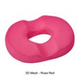 thumbnail image 2 of Inteprter Almohada de donut antideslizante de poliéster para alivio de hemorroides y cojín de asiento cómodo memoria de coxis Decoración del hogar Rosa roja, 2 of 6