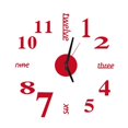 thumbnail image 1 of Reloj de acrílico autoadhesivo DIY 3D Pegatinas de pared extraíbles Decoración del hogar Calcomanía Reloj - Rojo Advancent JJ12954-02, 1 of 3