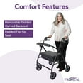 thumbnail image 6 of ProHeal Premium Foldable Lightweight Aluminum Rollator Walker with Seat – Rollator with Adjustable Height, Padded Seat, and 6 Inch Wheels, 6 of 7