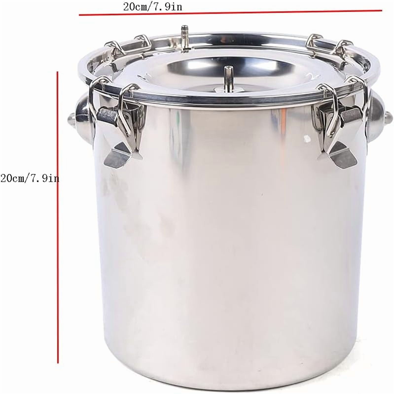 CNCEST Electric Dual Head Goat Milking Machine Portable Pulsation Milking Machine Piston Vacuum Pump Stainless Steel Milking Equipment 5L/1.32Gal