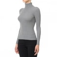 thumbnail image 2 of Ambiance Apparel #65660 Turtle Neck Ribbed Long Sleeve Sweater Top, 2 of 4