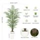 thumbnail image 4 of Yeshouse Palmera artificial en maceta blanca, palmera areca artificial para decoración del hogar, plantas de interior realistas, planta de suelo para sala de estar y oficina, sin mantenimiento, 4 of 7