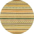 thumbnail image 1 of Ahgly Company Machine Washable Indoor Round Abstract Cinnamon Brown Area Rugs, 6' Round, 1 of 7