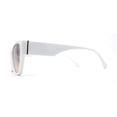 thumbnail image 4 of Womens Mod Squared Cat Eye Sunglasses White Brown, 4 of 4
